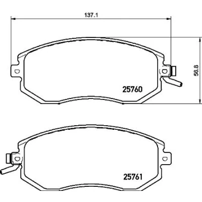 Obrázek Sada brzdových destiček, kotoučová brzda BREMBO P 78 021