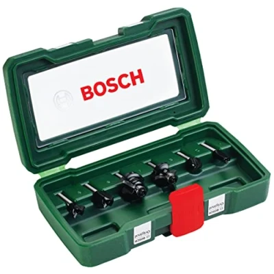Obrázek Bosch Accessories 6dílná sada frézek z tvrdého kovu (na dřevo, Ø stopky 6 mm, příslušenství horní frézky)