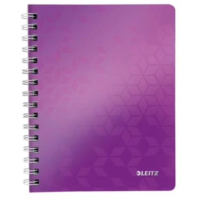 Obrázek Leitz 46390062 Kollegblock WOW, A5, PP, linkovaný, bezdřevý, 80 listů, fialový