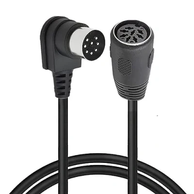 Obrázek 8 PIN DIN Extension Cable, MIDI Male 90 stupňů to Female Cord Adapter, Plug Speaker Audio Cable for Bang Olufsen PowerLink MK2 (1 metr)