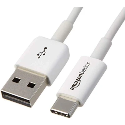 Obrázek Amazon Basics Rychlonabíjecí kabel, USB C na A 2.0, 480 MBit/s, certifikovaný IF, pro Apple iPhone 15, iPad, Samsung Galaxy, tablety, laptopy, 1,8 m, bílý