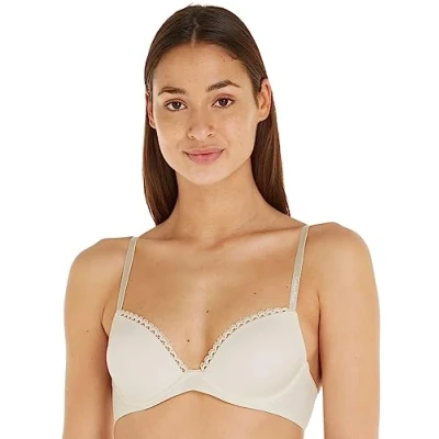 Obrázek Calvin Klein Jeans Dámská push up podprsenka, bílá (Ivory)