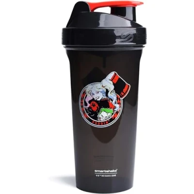 Obrázek Smartshake Lite Justice League Harley Quinn Protein Shaker Flasche 800ml auslaufsicher BPA frei Geschenke Damen Gym Trinkflasche für Shakes + Proteinpulver
