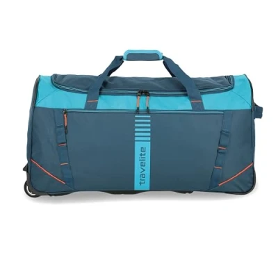 Obrázek Travelite Basics Active Duffle Cestovní zavazadlo, 71 cm, petrolejová/oranžová, zavazadlo
