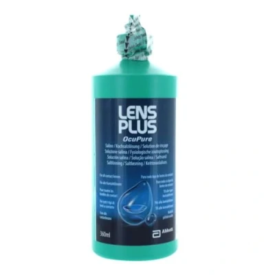 Obrázek AMO Lens Plus OcuPure Saline sterilní fyziologický roztok k opláchnutí a namočení všech kontaktních čoček bez konzervačních látek 1 x 360 ml
