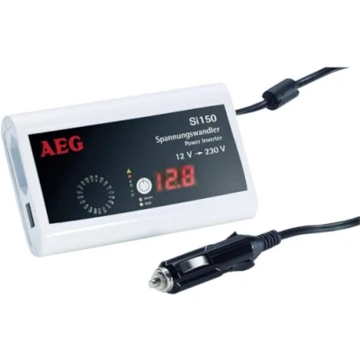 Obrázek AEG 97110 Si 150 kapesní měnič napětí s LED displejem, wattů a vhodné k nabíjení akumulátoru E Bike