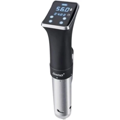 Obrázek Steba Sous Vide Garer SV 75, vodotěsné podle IPX 7, průměr cca 20 litrů za 45 min na 56?C, odchylka max. 0,1?C, cirkulace vody 12,0 l/min, mobilní použití, pro všechny hrnce do hloubky 15 cm, šedá