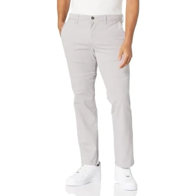 Obrázek Amazon Essentials Pánské ležérní strečové chino kalhoty s úzkým střihem, světle šedé, 33 W / 28 l