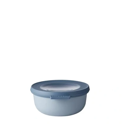 Obrázek Mepal Multi Bowl Cirqula Round dóza na zásoby s víkem vhodný jako vzduchotěsný úložný box do ledničky, nádobí mikrovlnné trouby a dózy uchovávání potravin 350 ml Nordic Blue