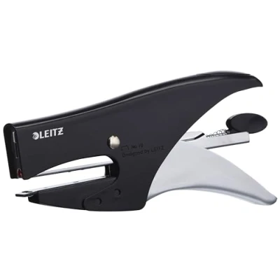 Obrázek Leitz sešívací kleště z kovu, pro 15 listů, ergonomický design, nakládací mechanika, sponky P2 (č. 10), satén černý, Style Serie, 55640094