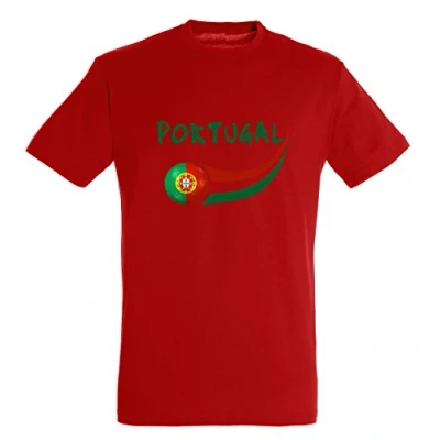 Obrázek Supportershop Herren T Shirt Portugal, rot, L