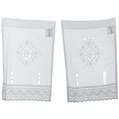 Obrázek Home fashion Okenní obraz plátno struktura děrování, látka, bílá, 45 x 30 cm, 2
