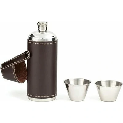 Obrázek Kikkerland Fläschchen Leder, braun
