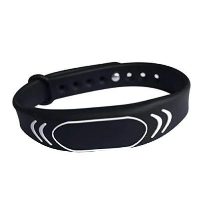 Obrázek RFID Armband EM4100 125KHZ Silikon Wristband schwarz verstellbar