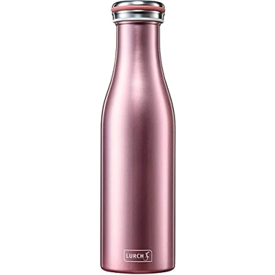 Obrázek Lurch termoláhev 240905 / na horké a studené nápoje z dvoustěnné ušlechtilé oceli, 0,5 l, růžově zlatá, 7,7 x 26,3 cm, růžové zlato