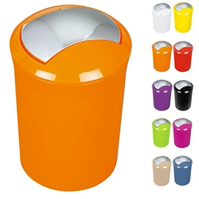 Obrázek Spirella Designový kosmetický koš 10. 14382 &quot;Sydney s výklopným víkem 5 litrů (Ø x v): 19 30 cm oranžová