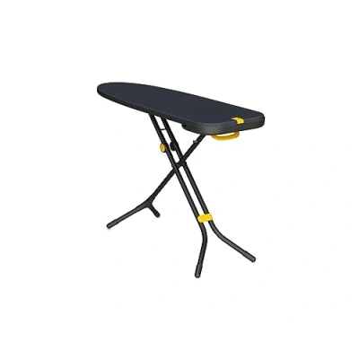 Obrázek Joseph Glide Plus 135 x 45 cm velké žehlicí prkno s výškově nastavitelným a žáruvzdorným žehlicím prknem, snadné skladování, 4vrstvý bavlněný potah, černá/modrá