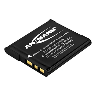 Obrázek ANSMANN Náhradní akumulátor pro a Son NP BN 1 Li Ion Digicam 3,7 V/650 mAh Sony Foto digitální fotoaparát, druhé baterie ideální hobby profesionální fotografy, 100% kompatibilní