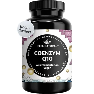 Obrázek Koenzym Q10 120 veganských kapslí s 200 mg koenzymu v denní dávce vysoce kvalitní zásoba na 4 měsíce vysoká dávka, bez zbytečných přísad vyvinuto a laboratorně testováno Německu