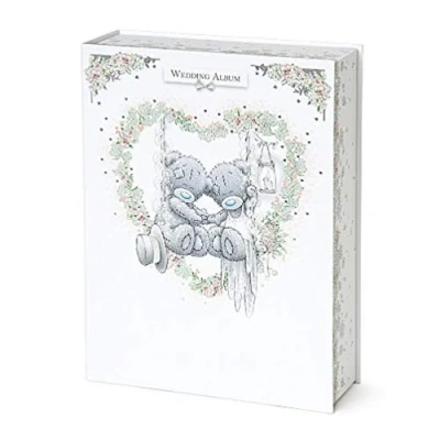 Obrázek Me To You AGA01001 Tatty Teddy Hochzeitsalbum, 160 Fotos, 15,2 x 10,2 cm, Blau, Grau, Rosa, Silber