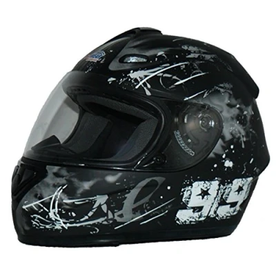 Obrázek Protectwear Motocyklová helma FS 801, design 99, matná černá, M