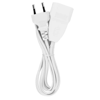 Obrázek REV euro prodlužovací kabel 2 m typ C, kabel, zástrčka, prodloužení elektrického kabelu, bílý