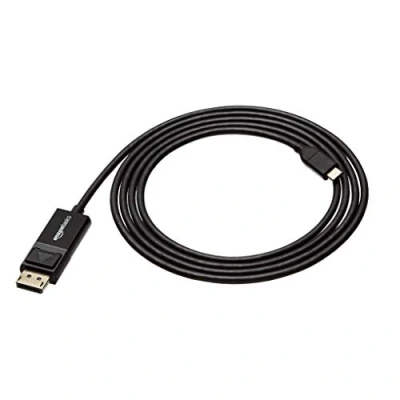 Obrázek Amazon Basics DisplayPort na USB C kabel, obousměrný, 1,8 m, černý