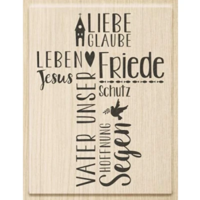 Obrázek Knorr Prandell 211801112 razítko ze dřeva (přijímání a konfirmace) Velikost motivu 6,3 x 8,5 cm, motiv: Náš otec