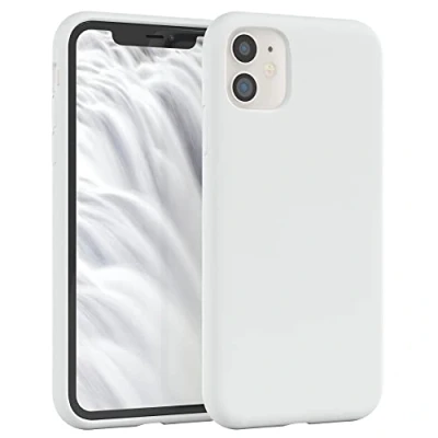 Obrázek EAZY CASE Prémiový silikonový obal na mobil kompatibilní s iPhone 11, Slimcover ochranou fotoaparátu a vnitřní podšívkou, silikonové pouzdro, ochranné bumper, pouzdro mobil,