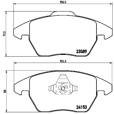 Obrázek Sada brzdových destiček, kotoučová brzda BREMBO P 61 076