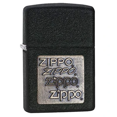 Obrázek Zippo Zapalovač s mosazným emblémem Zippo, černý zip