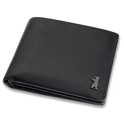 Obrázek Berliner Bags pánská kožená peněženka, peněženka s ochranou RFID přihrádkou na mince, černá, Classic