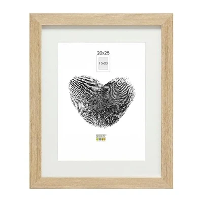 Obrázek Deknudt Frames Rámeček s paspartou přírodní barva dřeva S66KH1 P1 20 x 25 cm na obraz 15 rám obrazu dřevo MDF zavěste nebo vystavte obrázky