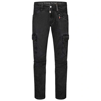 Obrázek Timezone Pánské Regular Bentz kalhoty, černá (caviar black 9151)