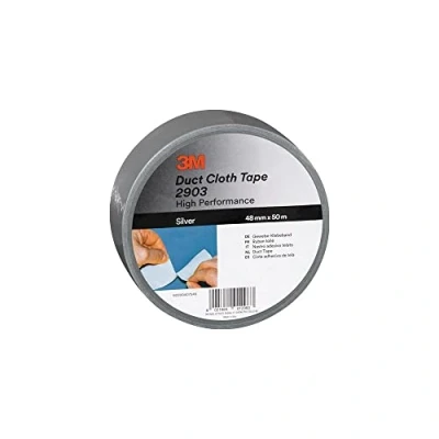 Obrázek 3M Univerzální textilní lepicí páska 2903, Duct Tape, silná pancéřová tapeta, opravná páska, přilnavost, snadno se odtrhne, 48 mm x 50 m, stříbrná 1 role