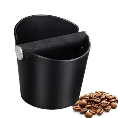 Obrázek Abklopfbehälter für Siebträger, Espresso Knock Box Kaffeesatz mit Abnehmbarer Geräuschabsorbierender Schlagstange, Abschlagbehälter dein Kaffee Zubehör