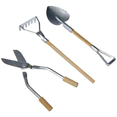 Obrázek Rayher Zahradní nářadí 8625500 kov/dřevo, 9 13 cm, SB kus. 3 kusy,