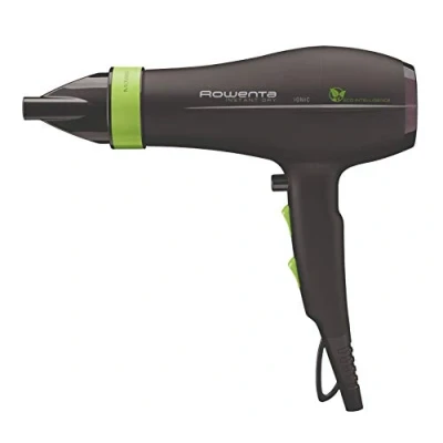 Obrázek Rowenta Vysoušeč vlasů CV6030 Eco Intelligence Instant Dry booster proudu vzduchu (viklavá tryska) pro široce mělké proudění 1500 W 3 teploty 2 rychlosti studený stupeň, černý