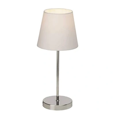 Obrázek BRILLIANT Lampe Kasha Tischleuchte Touchschalter chrom/weiß 1x D45, E14, geeignet für Tropfenlampen (nicht enthalten) Mit An/Aus