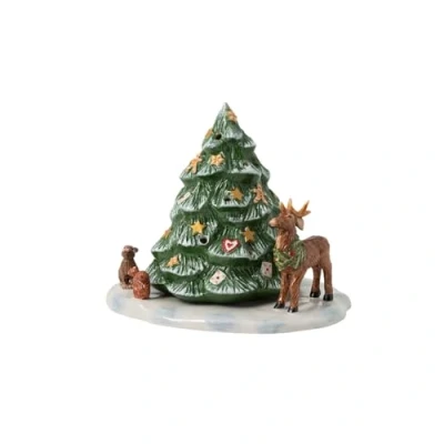 Obrázek Villeroy &amp; Boch Vánoční lem Christmas Toy&#039;s Memory se lesními zvířaty, dekorativní figurka z tvrdého porcelánu, vhodný pro čajové svíčky, barevný, 23 x 17 cm