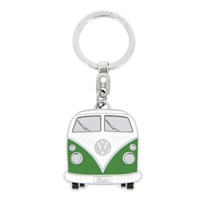 Obrázek BRISA VW Collection Volkswagen smaltovaný kovový přívěšek na klíče doplněk svazek klíčů Keyholder v designu T1 Bulli Bus (přední/zelená)