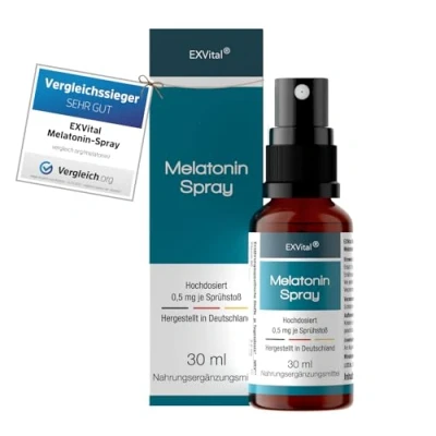 Obrázek Sprej melatonin, s levandulovým extraktem a vitamínem B6 0,5 mg tekutého melatoninu v jednom stříkání, přírodní spánkový hormon, 30 ml láhev rozprašovačem okamžitým účinkem, bez alkoholu, vysoké