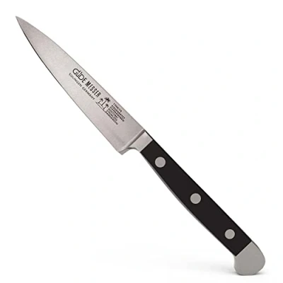Obrázek GÜDE Solingen kovaný špikovací nůž, 10 cm, POM černý, ALPHA, Office dvojitá hlava, ruční výroba Germany