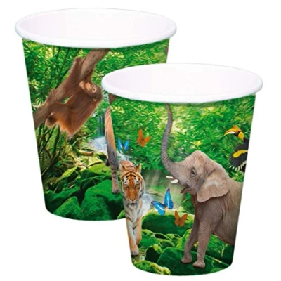 Obrázek Folat 62001 Safari Party pohárek na pití 250 ml 8 kusů, vícebarevné