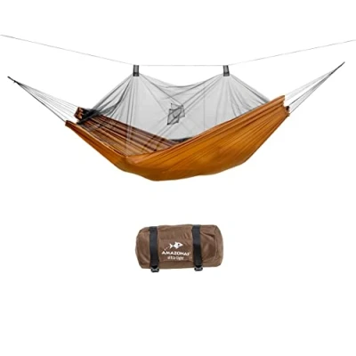 Obrázek AMAZONAS Ultra Light houpací síť proti komárům Traveller PRO 450 g 220 cm x 140 Rozměry balení 22,5 9 až 150 kg