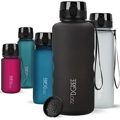Obrázek 720DGREE láhev na pití 2l &quot;uberBottle&quot; soft Touch + sítko bez BPA XXL vodu pro posilovnu, fitness, sport, outdoor velká sportovní z tritanu lehká, odolná proti