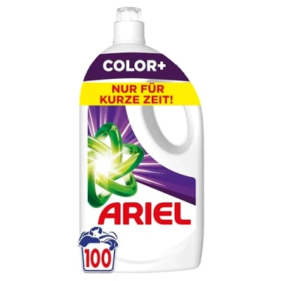 Obrázek Ariel Tekutý prací prostředek, 100 pracích cyklů Color+, silné odstranění skvrn během pouhého 1 praní, i při cyklech za studena