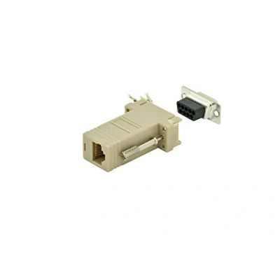 Obrázek DIGITUS D Sub 9 zu RJ45 Adapter Kupplung zur Selbst Assemblierung Stecker Buchse RS 232 485 PVC Gehäuse.