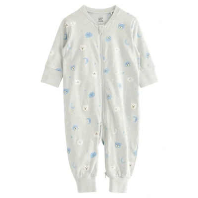 Obrázek Lindex BEAR AT BACK Unisex Dupačky na spaní pro děti, Velikost: 50, Dusty blue