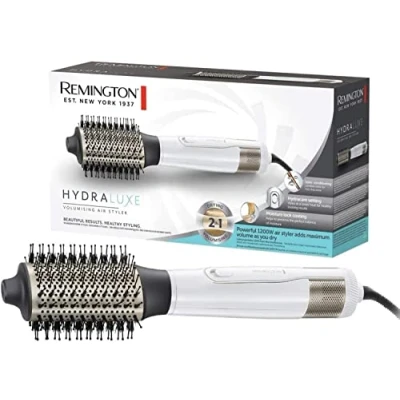 Obrázek Remington Warmluftbürste Ionen Hydraluxe 2in1: Haartrockner &amp; Volumenbürste (1200 Watt, Hydracare Technologie, feuchtigkeitsspeichernde Keramikbeschichtung, 3 Heiz /2 separate Gebläsestufen) AS8901
